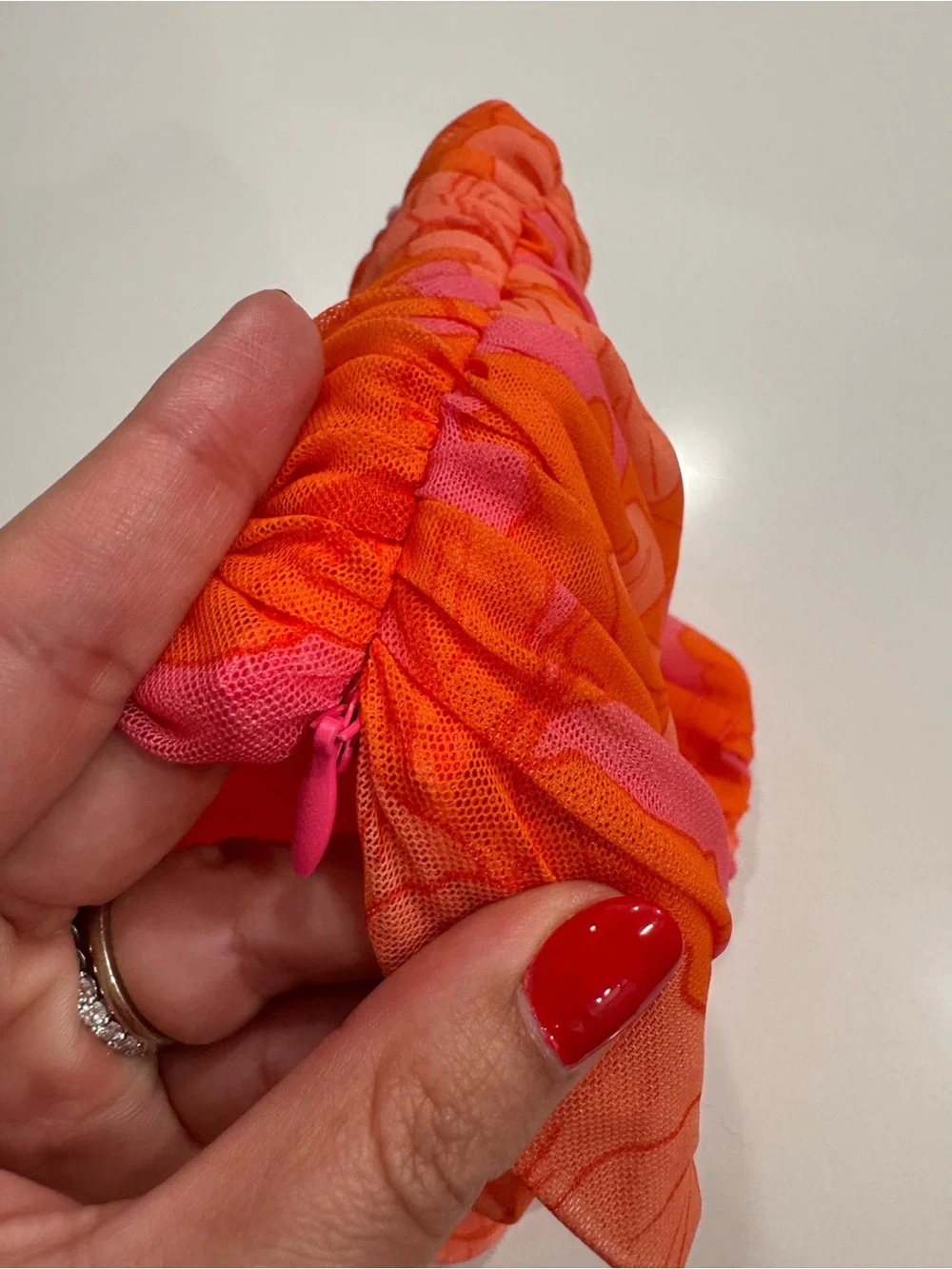 Zara Floral Bandeau Bustier in Pink and Orange